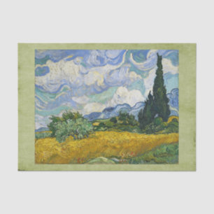 Papel De Seda Campo de trigo con cipreses, Vincent van Gogh