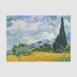 Papel De Seda Campo de trigo Van Gogh con cipreses. Impresionism<br><div class="desc">Papel de papel tisular Van Gogh "Wheat Field with Cypresses" (Campo de trigo con cipreses).</div>