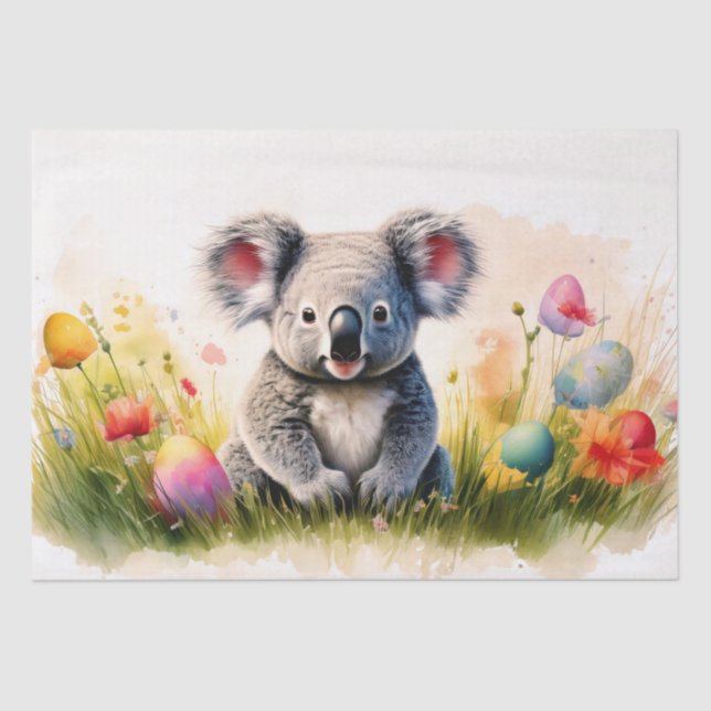 Papel De Seda Campo Koala de huevos de Pascua (Anverso)