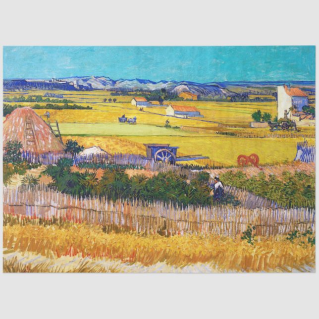 Papel De Seda Campo otoñal, Van Gogh (Anverso)