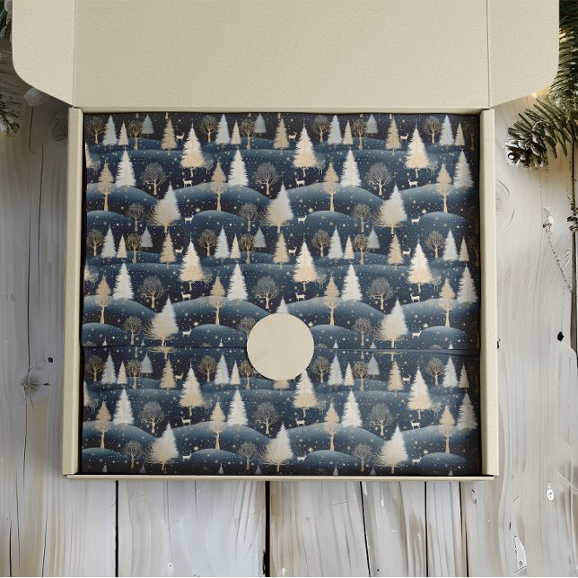 Papel De Seda Campos de nieve azul y crema (Subido por el creador)