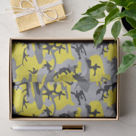 Papel De Seda Camuflaje amarillo y gris, ejército, ejército