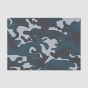 Papel De Seda Camuflaje azul