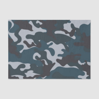 Papel De Seda Camuflaje azul