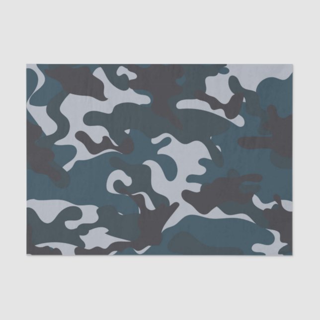 Papel De Seda Camuflaje azul (Anverso)