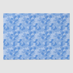 Papel De Seda Camuflaje azul