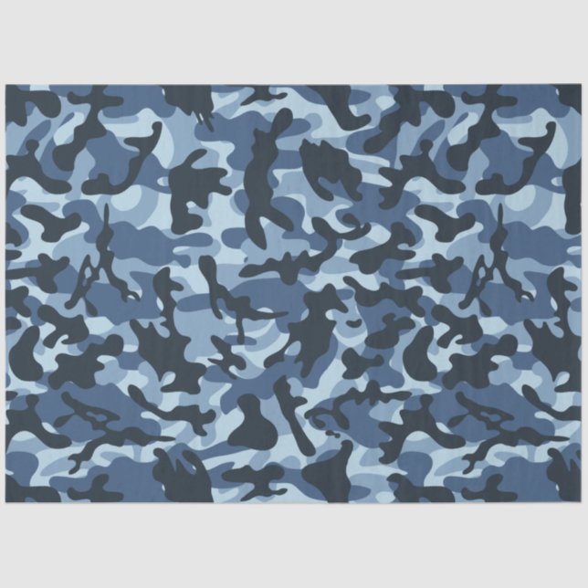 Papel De Seda Camuflaje azul (Anverso)