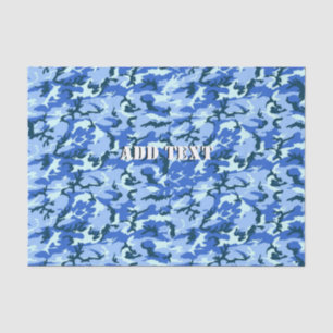 Papel De Seda Camuflaje azul del cielo de Woodland