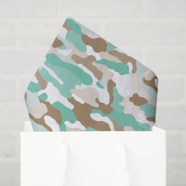 Papel De Seda Camuflaje costero (Bolsa de regalo)