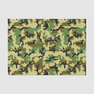 Papel De Seda Camuflaje de Woodland