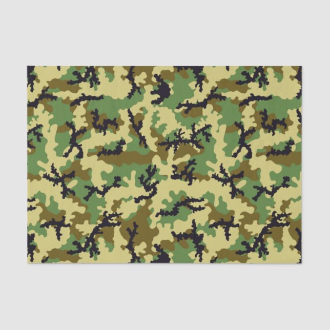 Papel De Seda Camuflaje de Woodland (Anverso)