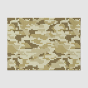 Papel De Seda Camuflaje del desierto digital Pixel de 8 bits / C