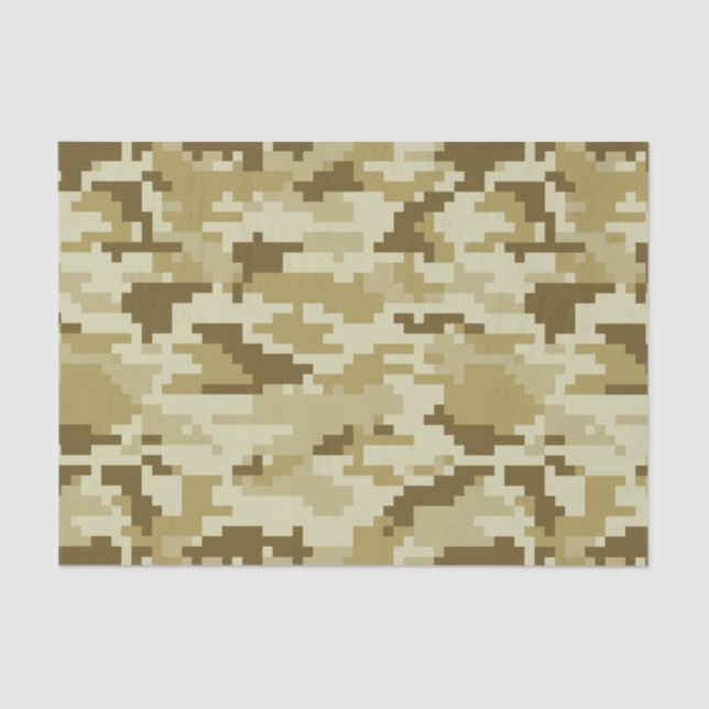 Papel De Seda Camuflaje del desierto digital Pixel de 8 bits / C (Anverso)