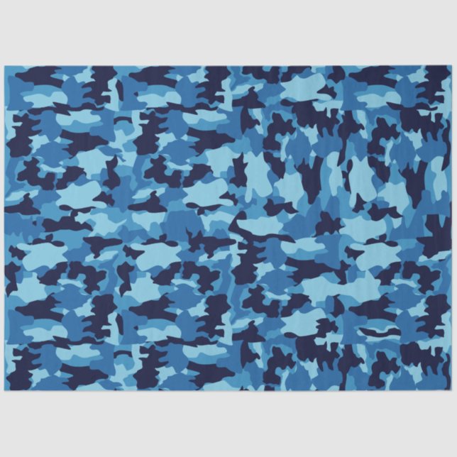 Papel De Seda Camuflaje del ejército Patrón azul (Anverso)