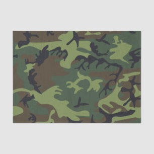 Papel De Seda Camuflaje Militar Bosque Verde