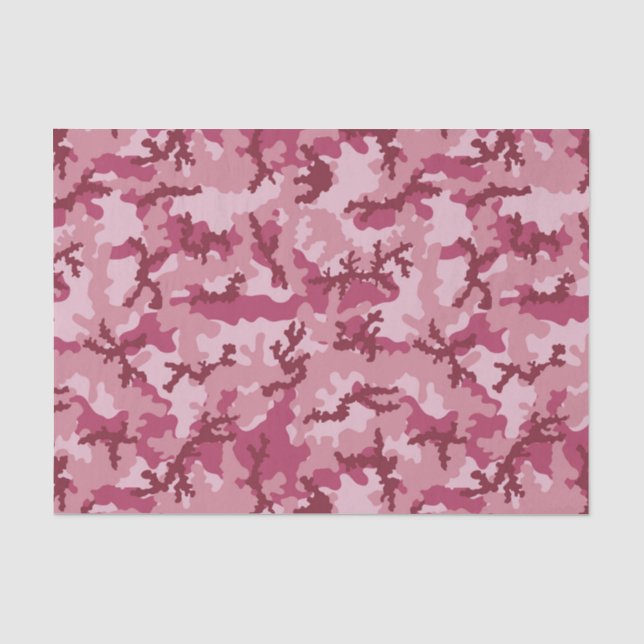 Papel De Seda Camuflaje rosa (Anverso)
