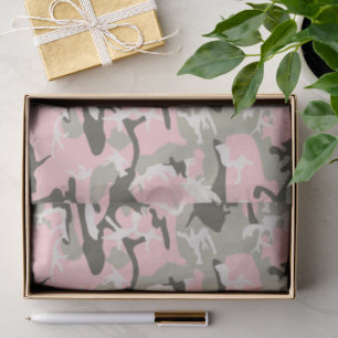 Papel De Seda Camuflaje rosa y verde, militar, militar