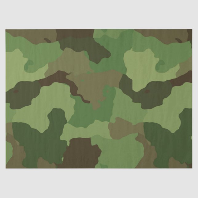 Papel De Seda Camuflaje verde del ejército (Anverso)
