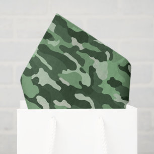 Papel De Seda Camuflaje verde forestal