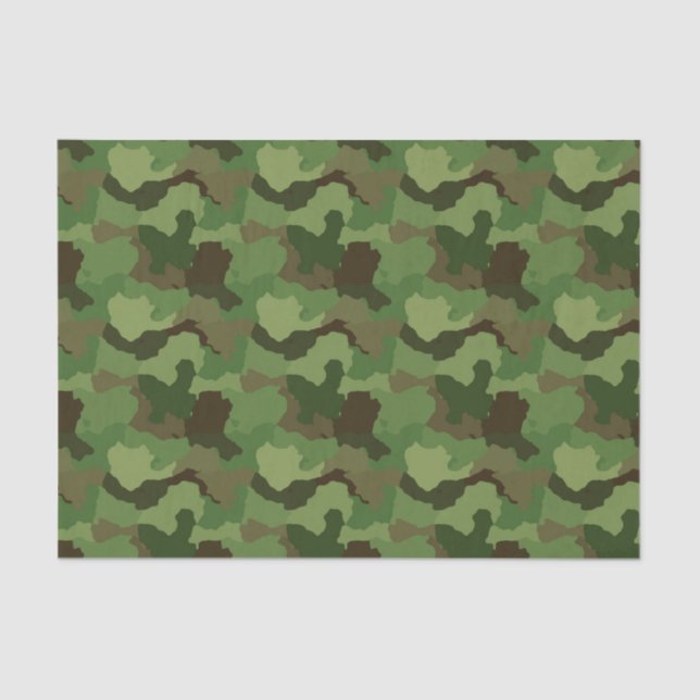 Papel De Seda Camuflaje verde/papel seda militar de Camo (Anverso)