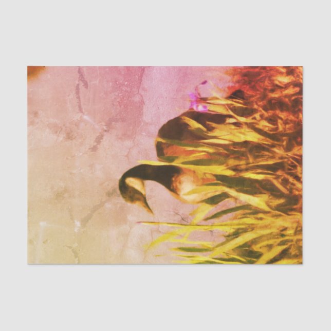 Papel De Seda Canadá Goose Irises Nature Art Decoupage (Anverso)