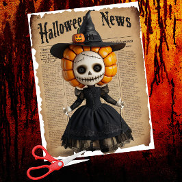 Papel De Seda Canalla Gorra de periódico de Halloween de Voodoo