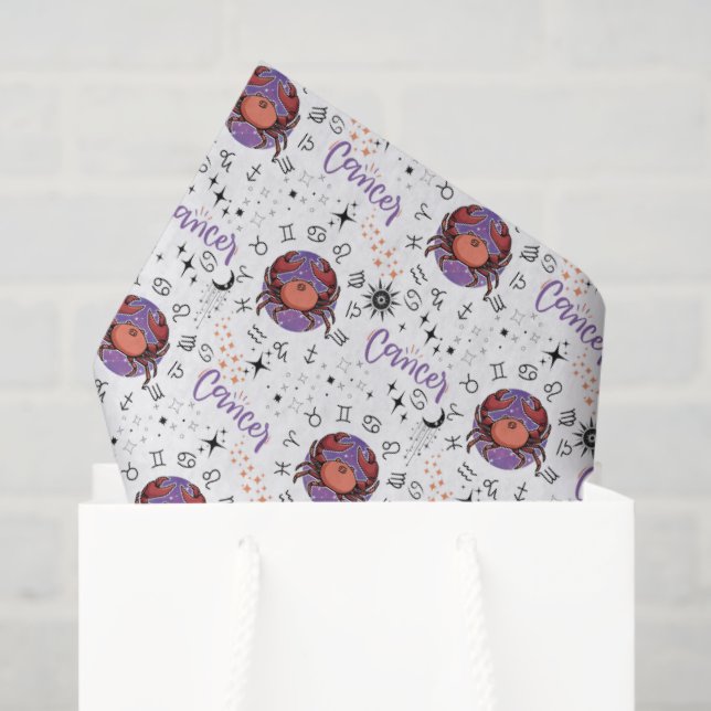Papel De Seda Cancer Zodiac Tissue Paper (Bolsa de regalo)