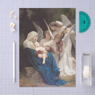 Papel De Seda Canción de los Ángeles (1881) por Bouguereau