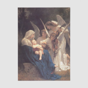 Papel De Seda Canción de los Ángeles de William Bouguereau