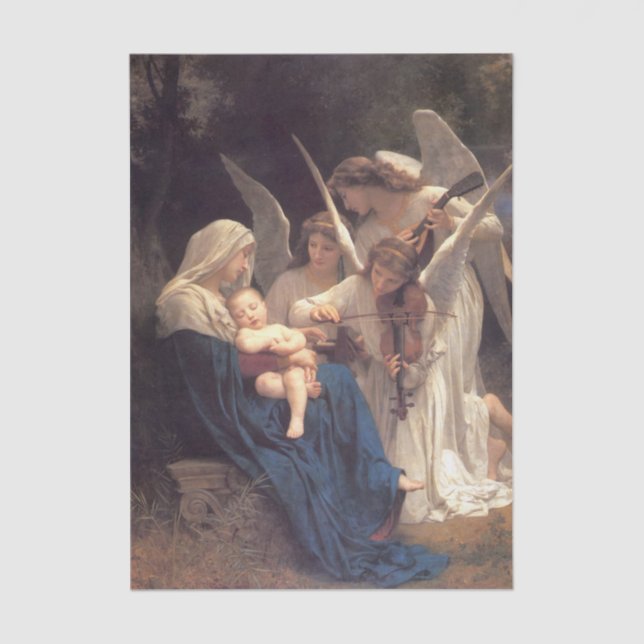 Papel De Seda Canción de los Ángeles de William Bouguereau (Anverso)
