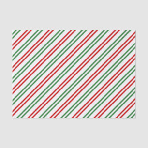 Papel De Seda Candy Cane Navidades Strips Red Green