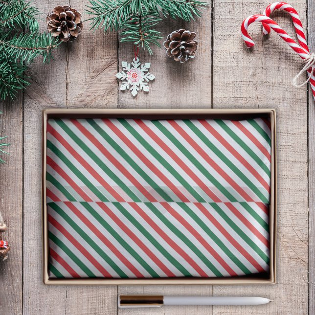 Papel De Seda Candy Cane Peppermint Stripe Christmas (Subido por el creador)