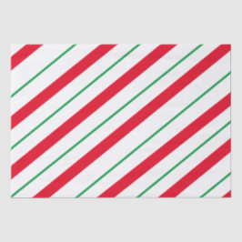 Papel De Seda Candy Cane Stripe Holiday