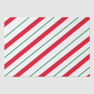 Papel De Seda Candy Cane Stripe Holiday