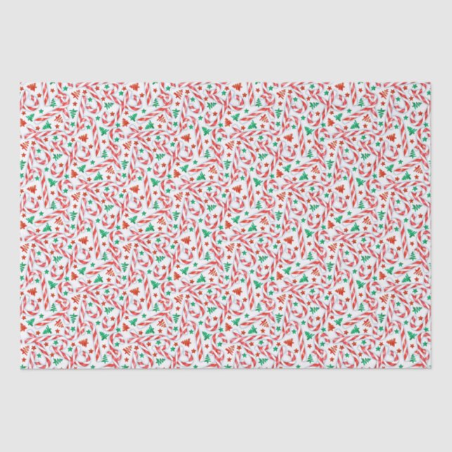 Papel De Seda Candy Cane Sweetness (Anverso)