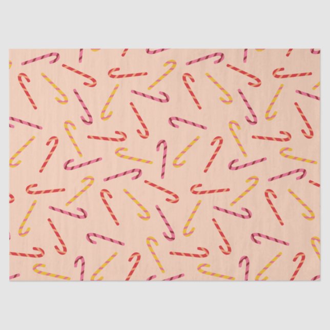 Papel De Seda Candy Canes (Anverso)