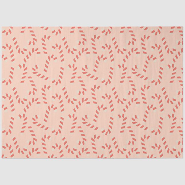Papel De Seda Candy Canes, Navidades rosados de Peachy (Anverso)