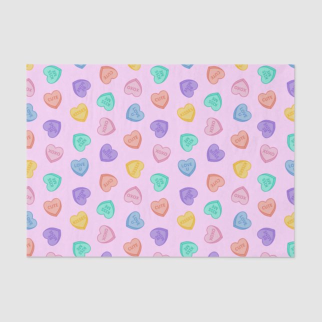 Papel De Seda Candy Hearts (Anverso)