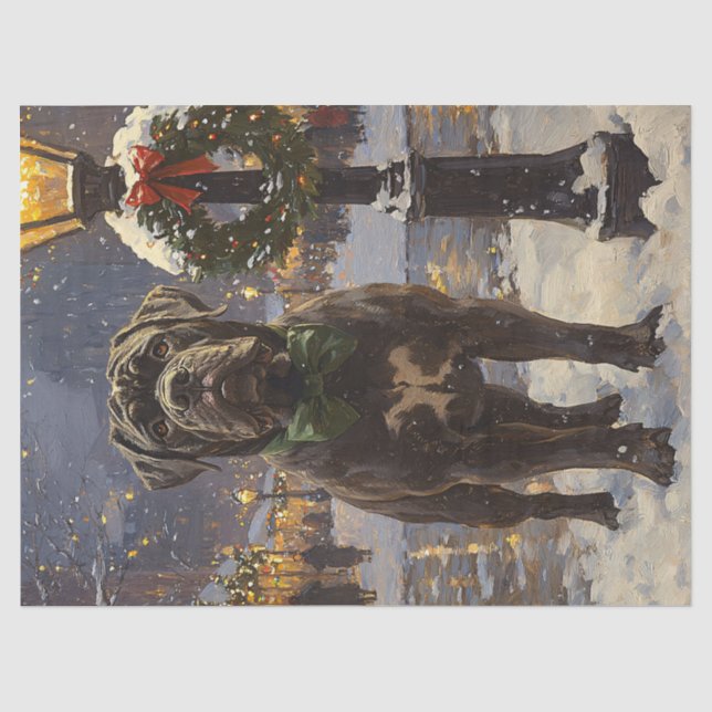 Papel De Seda Cane Corso Navidad Decoupage (Anverso)