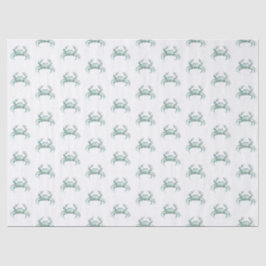 Papel De Seda Cangrejo de Acuarela Costera