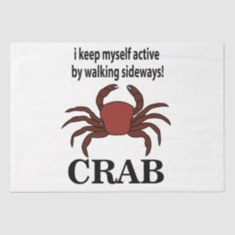 Papel De Seda Cangrejo Me Mantengo Activo Caminando Al Lado Del 
