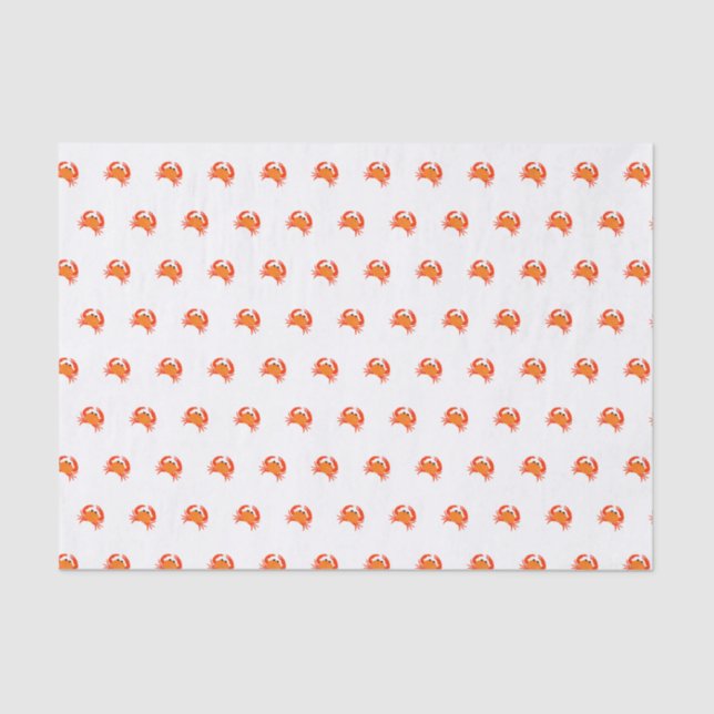 Papel De Seda Cangrejo rojo caliente naranja simple limpio fresc (Anverso)