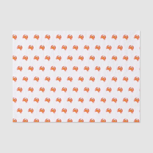 Papel De Seda Cangrejo rojo naranja simple limpio fresco (Anverso)