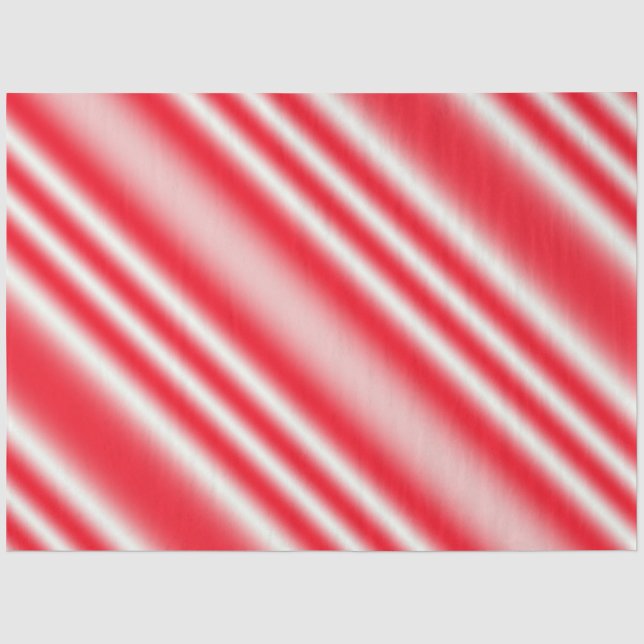 Papel De Seda Cañón Rojo Y Blanco Tirado (Anverso)