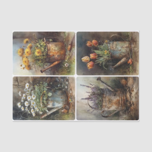 Papel De Seda Cánones de agua rustos (Anverso)