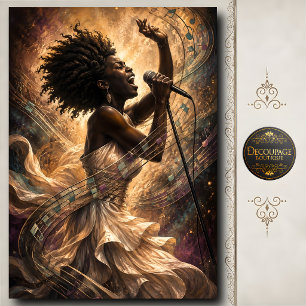 Papel De Seda Cantante femenina de soul Música dorada Arte