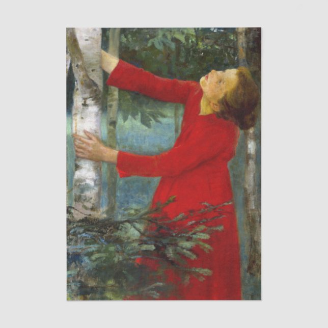 Papel De Seda Canto de pájaro - Károly Ferenczy (Anverso)