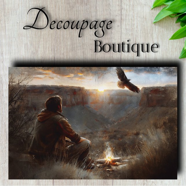 Papel De Seda Canyon Wilderness Decoupage (Canyon Wilderness Decoupage Tissue Paper)