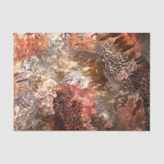 Papel De Seda Capas de cristales con matiz rústico (Anverso)