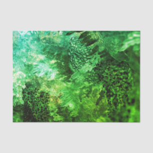 Papel De Seda Capas de cristales verdes